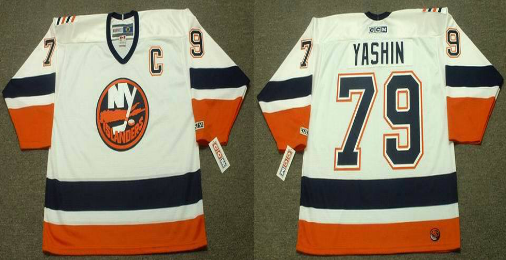 2019 Men New York Islanders 79 Yashin white CCM NHL jersey